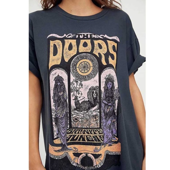 Black the doors band concert graphic tee rock - Picture 7 of 10